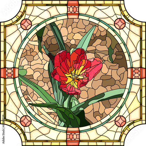 wektorowa-ilustracja-kwiatu-czerwieni-tulipan