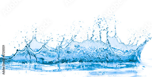 Lacobel blue water splash