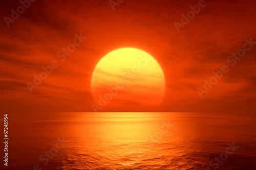 red sunset