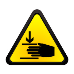 Warnschild quetschgefahr hand