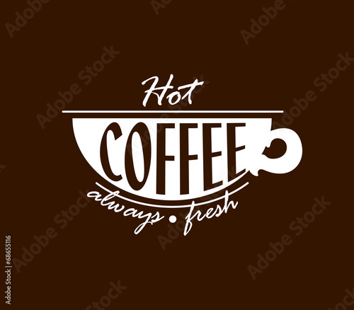 Fototapeta Hot coffee banner