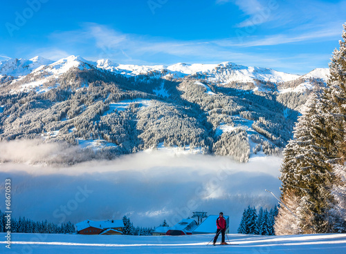 Fototapeta Mountains ski resort Austria - nature and sport picture