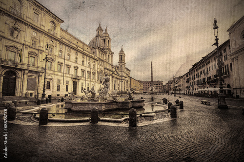 piazza-navona-rzym-wlochy-obraz-w-artystycznym-stylu-retro