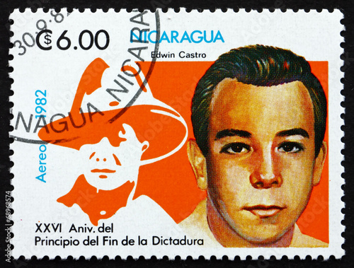 Postage stamp Nicaragua 1982 Edwin Castro Rodriguez, Poet