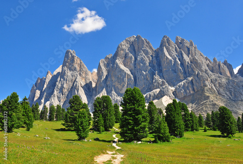 Lacobel Mountain range in Dolomites