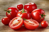 Fresh red tomatoes poster