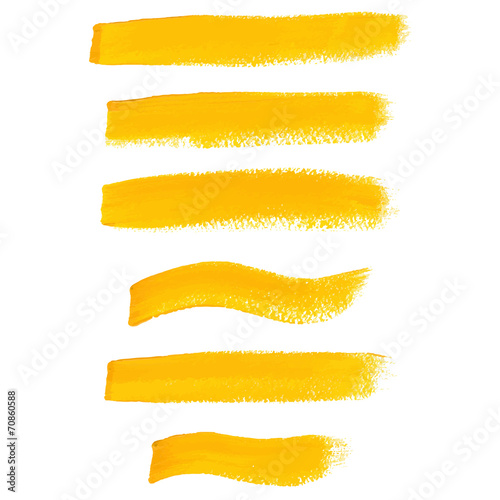 "Yellow ink vector brush strokes" Stock image and royalty-free vector