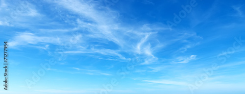 blue sky with clouds poster