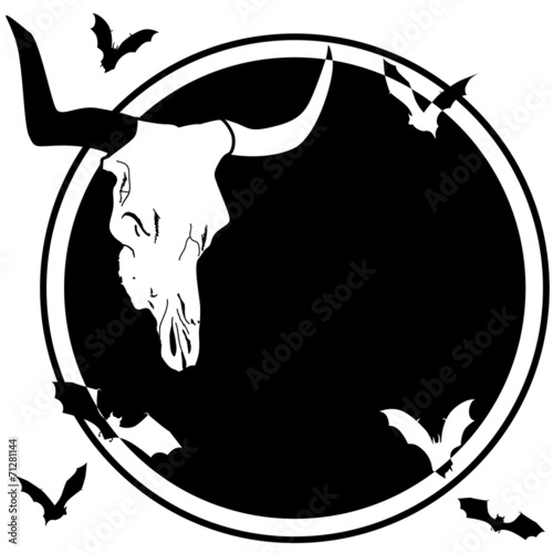 Lacobel bull skull and bats