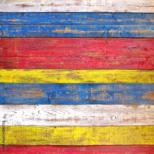  Colorful Wooden Plank Panel