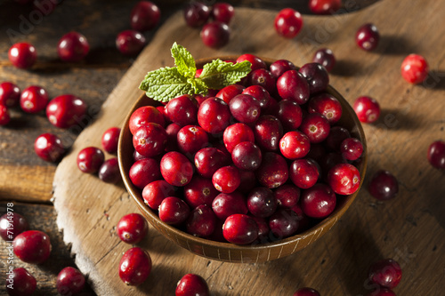 Raw Organic Red Cranberries © Brent Hofacker