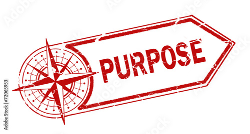 purpose stamp on white background