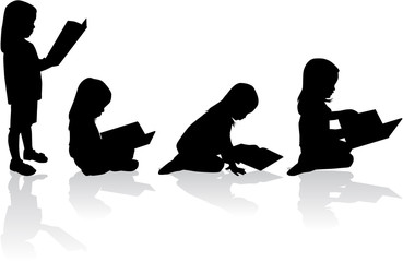 sunlight shadow book and at sunlight. Silhouette walking people the morning streets of group