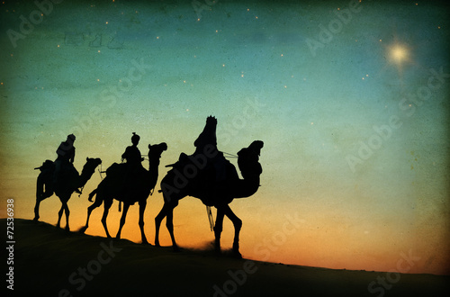 Three Kings Desert Star of Bethlehem Nativity