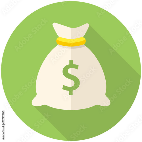 Money bag icon poster