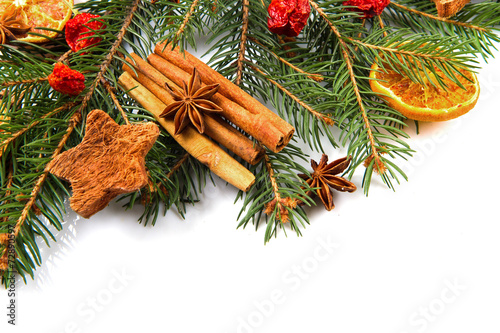 christmas decoration, orange ,star anise and cinnamon