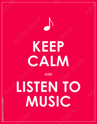 Fototapeta Keep calm and listen to music,vector background,eps10