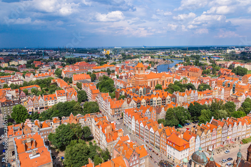 Fototapeta Gdansk, aerial view, Poland