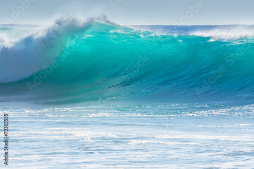 Waves breaking on the shore of Madeira