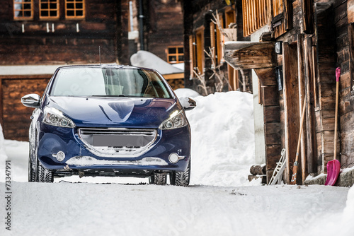 Fototapeta Car on snow