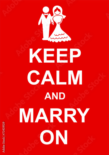 Fototapeta Keep Calm and Marry On