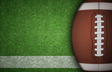 American Football Ball on Grass