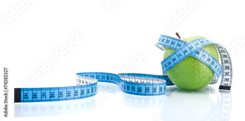 Green shiny apple