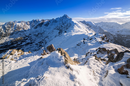 Fototapeta Tatra mountains in snowy winter time, Kasprowy Wierch, Poland