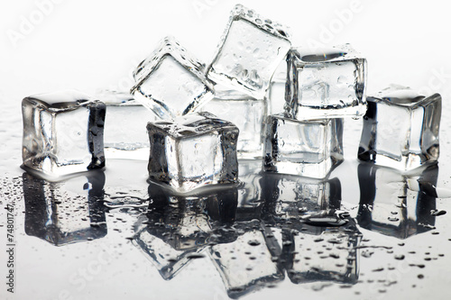 Melting ice cubes