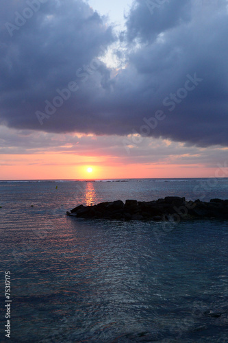 Africa,sunset in Mont Choisy in Mauritius