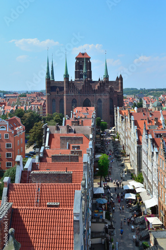 Fototapeta Top-view of Gdansk