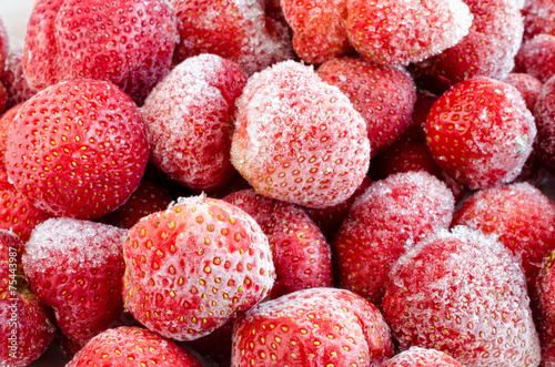 frozen strawberries © alesikka