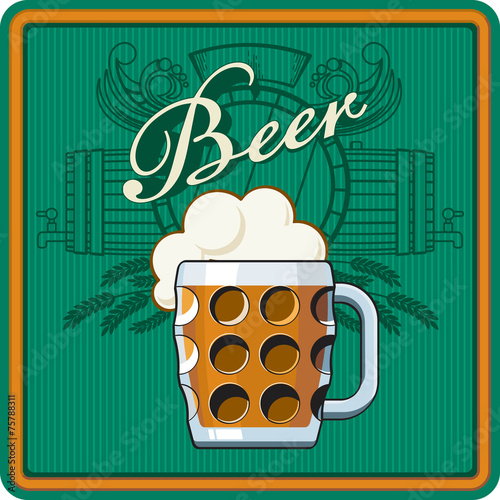  Beer theme in green