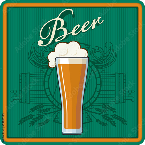 Beer theme in green
