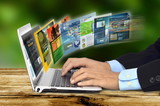 Internet Concept on Laptop poster