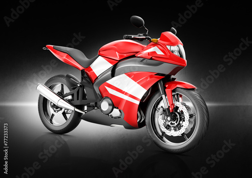 Fototapeta Motorcycle Motorbike Bike Riding Rider Contemporary Red Concept