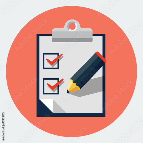 Vector checklist icon poster
