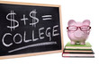 Piggy Bank with college formula