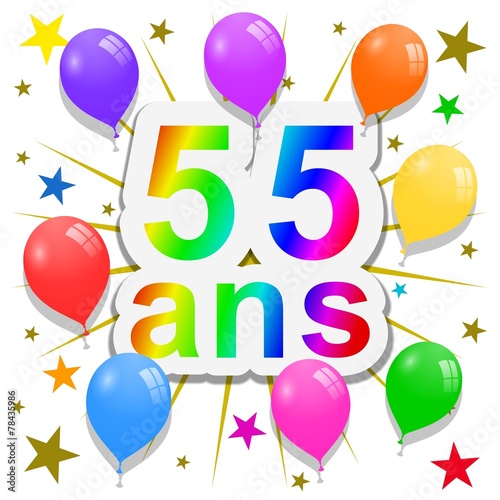  Anniversaire  55  ans  photo libre de droits sur la banque 