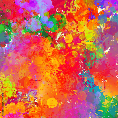 Abstract colorful splash & watercolor background. плакат