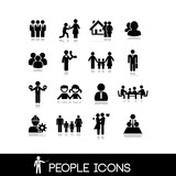 People icon. Set vectors 4. poster