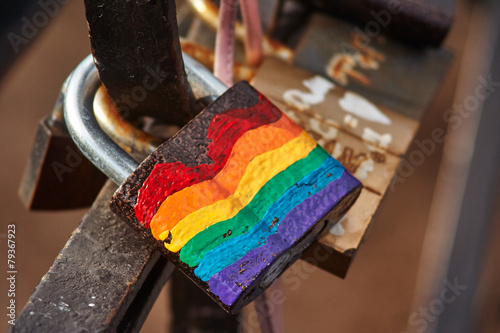 LGBT rainbow lock