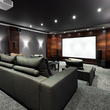 Home theater interior poster