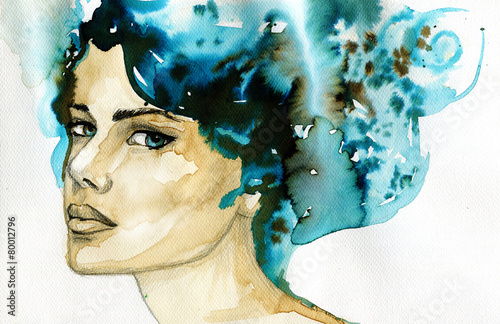 abstrakcyjna-akwarela-ilustracja-przedstawiajaca-portret