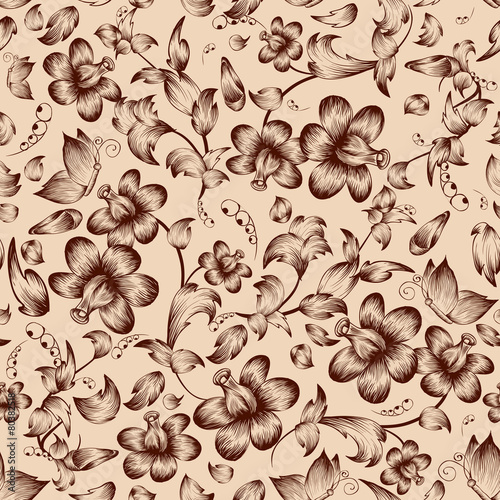 modele-sans-couture-fleur-vintage
