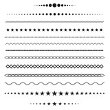Collection of vector dividers poster