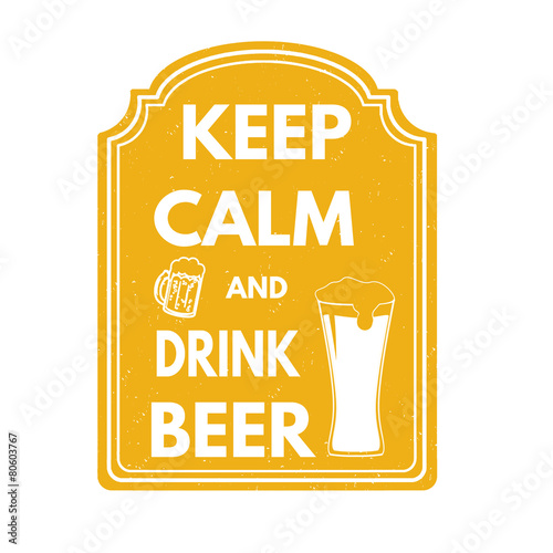 Fototapeta Keep calm and drink beer stamp