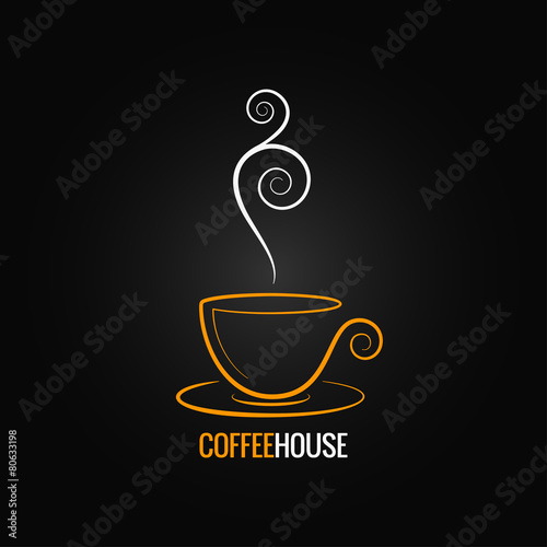Fototapeta coffee cup ornate design background