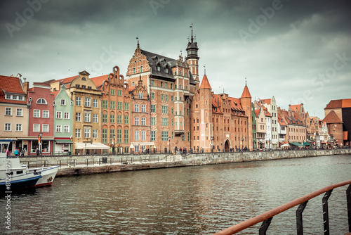 Fototapeta views of the waterfront in Gdansk