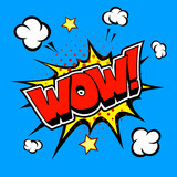 Wow Comic Speech Bubble, Cartoon